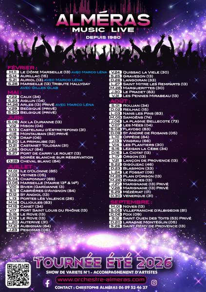 calendrier almeras music live 2026